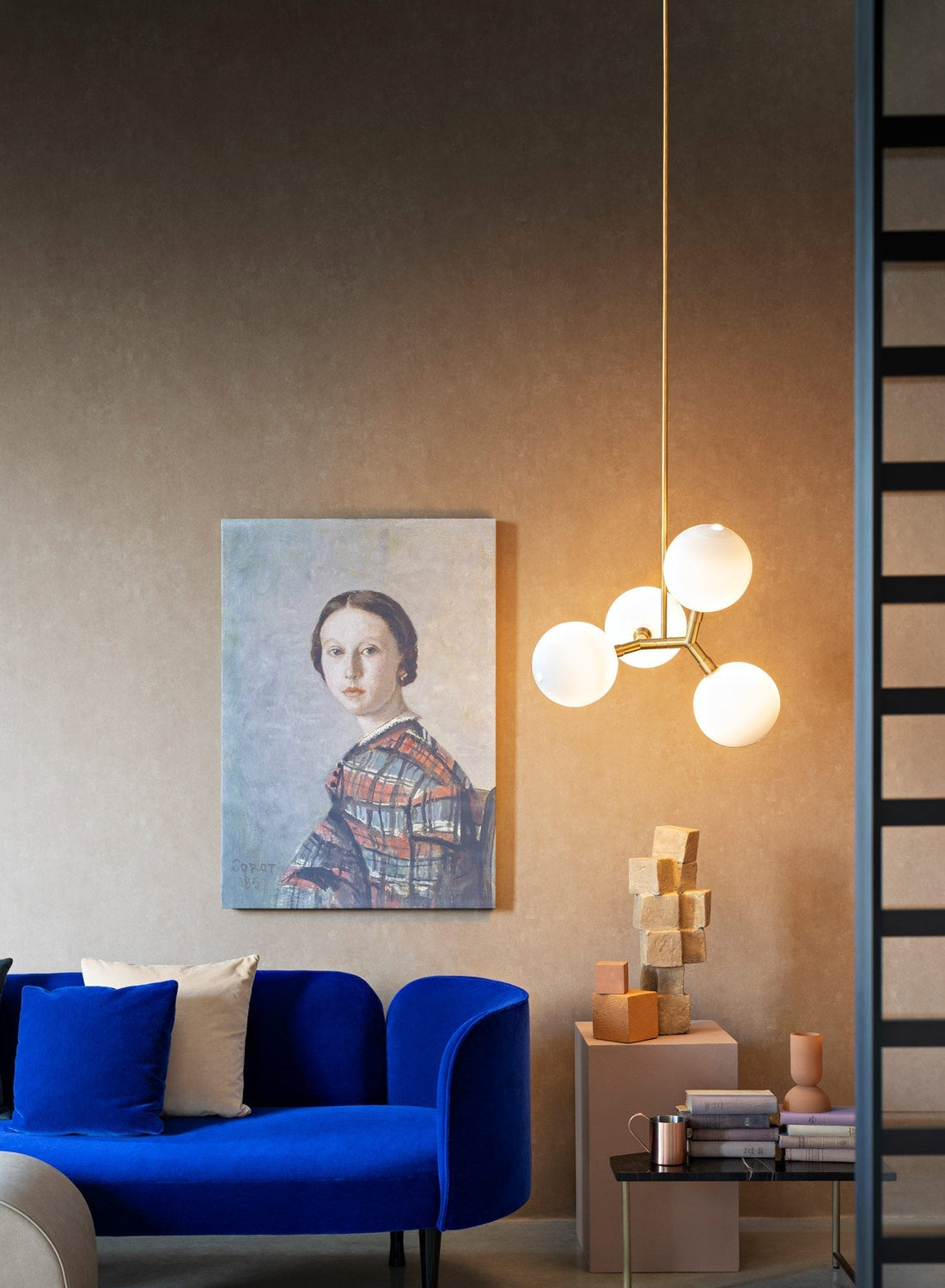 Irina Suspension Laiton Verre Minimaliste Moderne