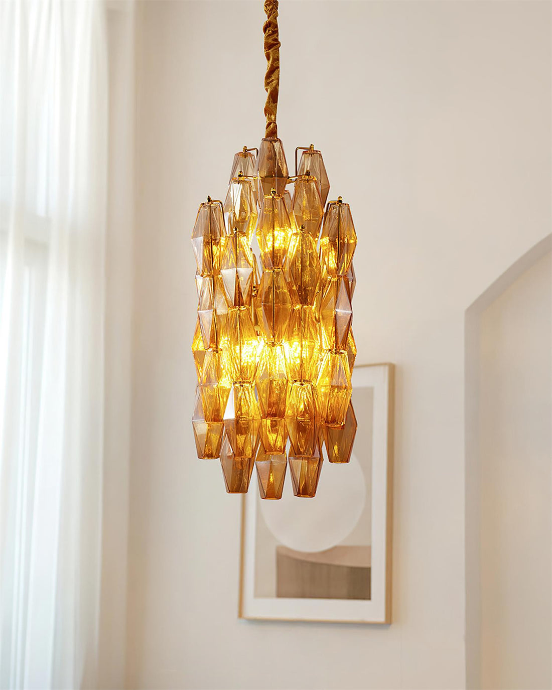 Velthra Suspension en Verre Facetté Luxueux