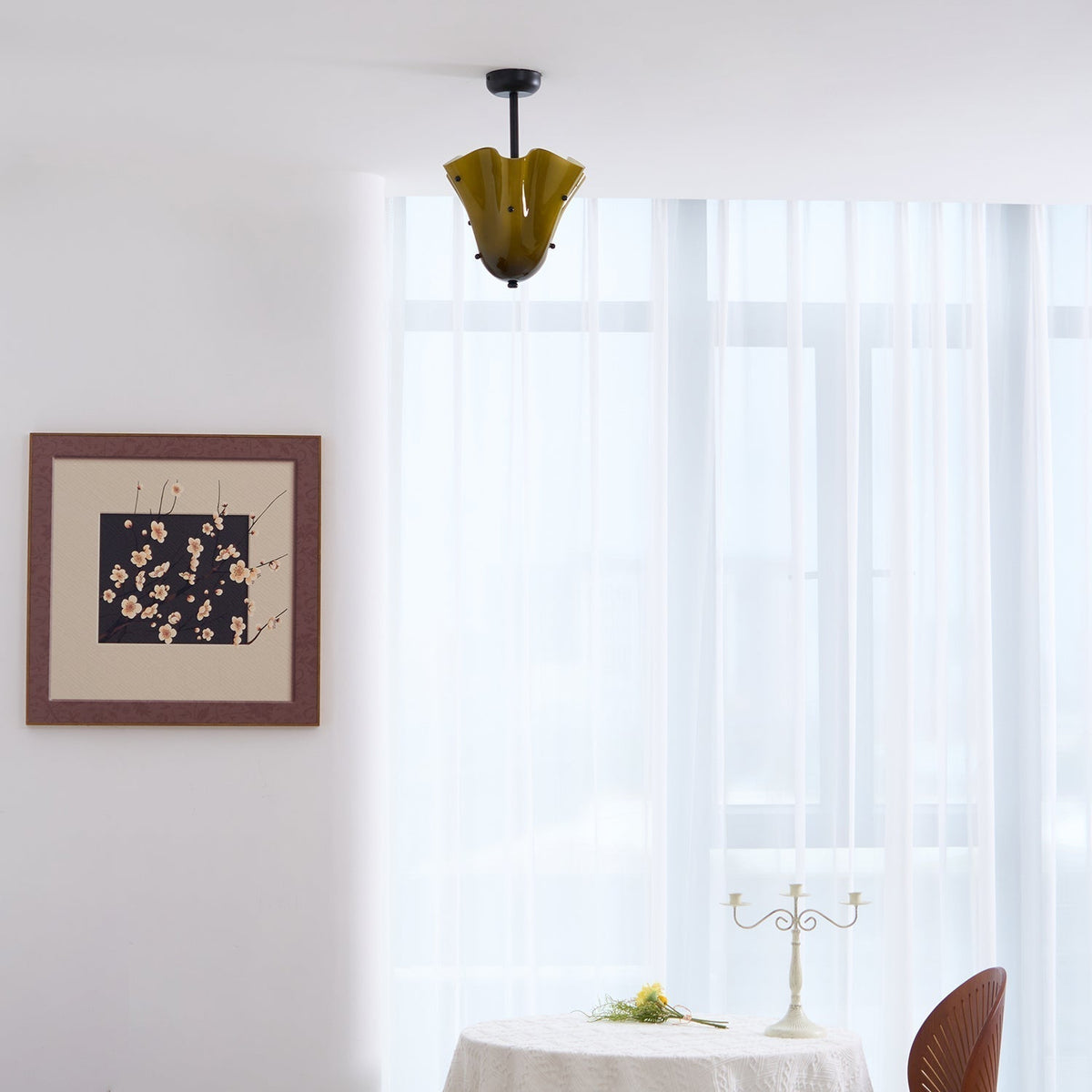 Eldis Lampe Plafond Semi-Encastrée en Verre Murano