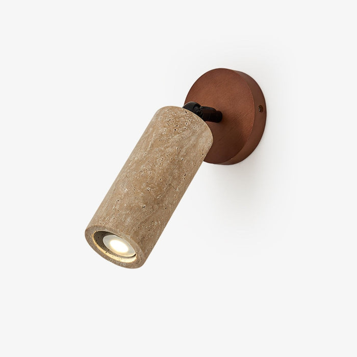 Zarinila Cylindrique-Tube Travertin Luminaire Mural