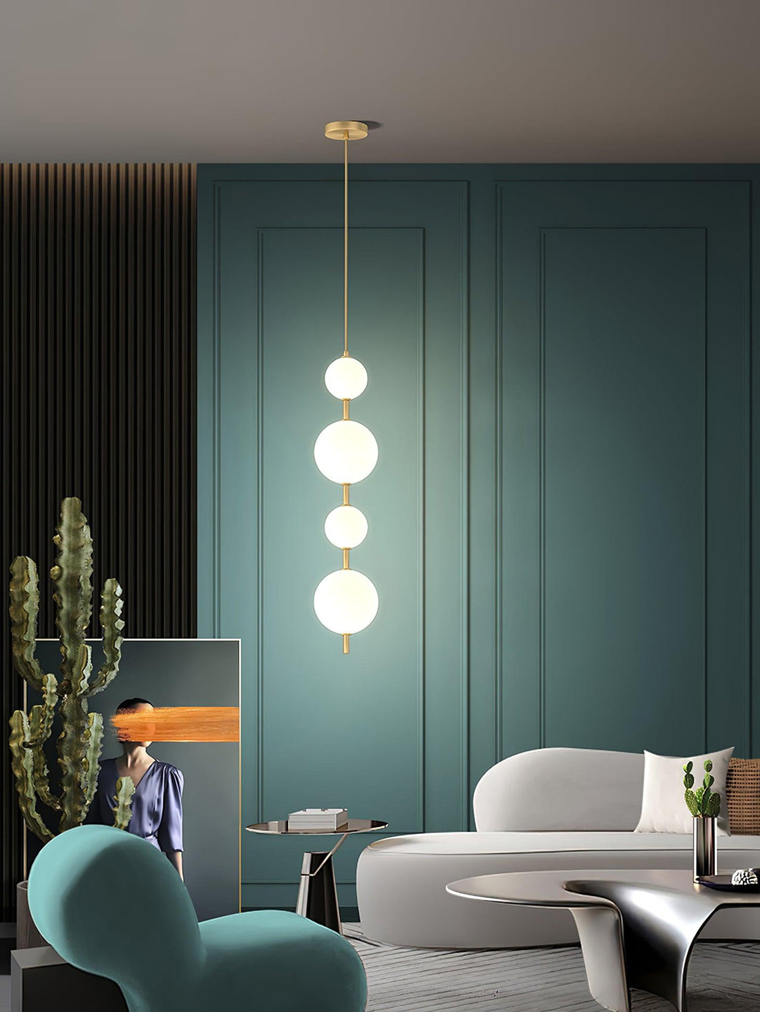 Velloran Lampe suspendue en laiton et plastique