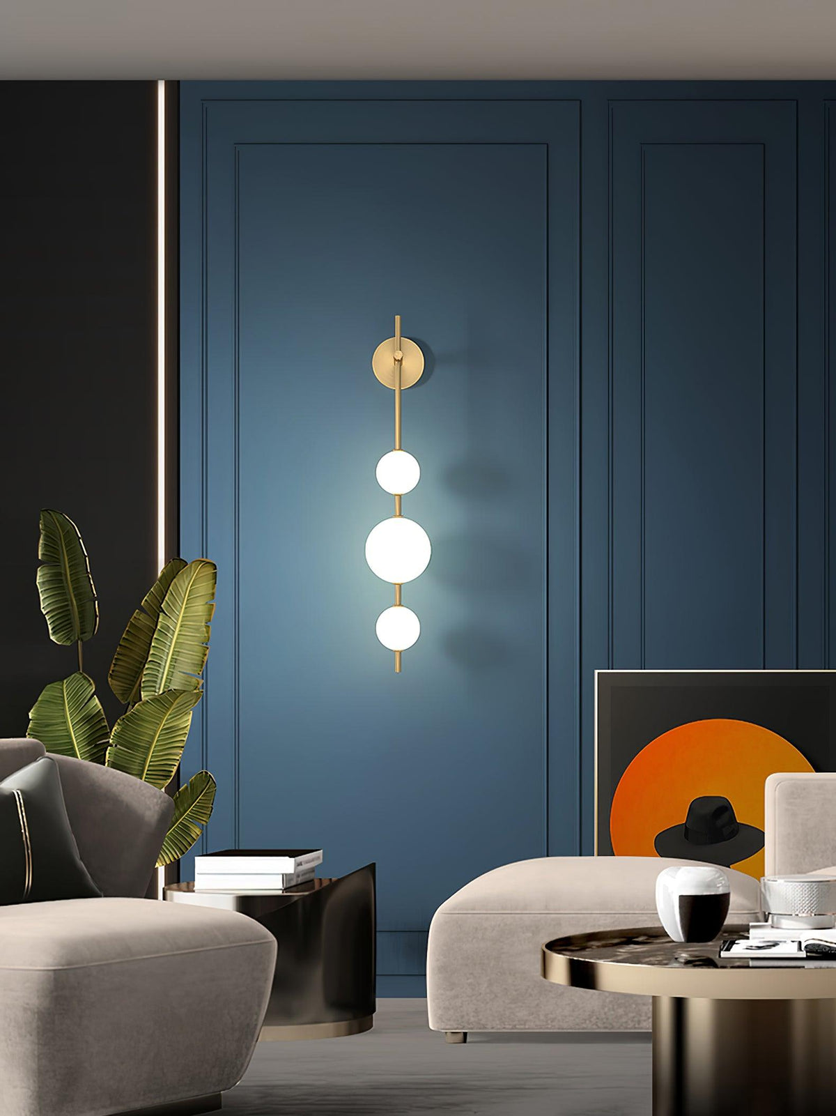 Ilraeia Vertical Globe Plug-in Wall Lamp