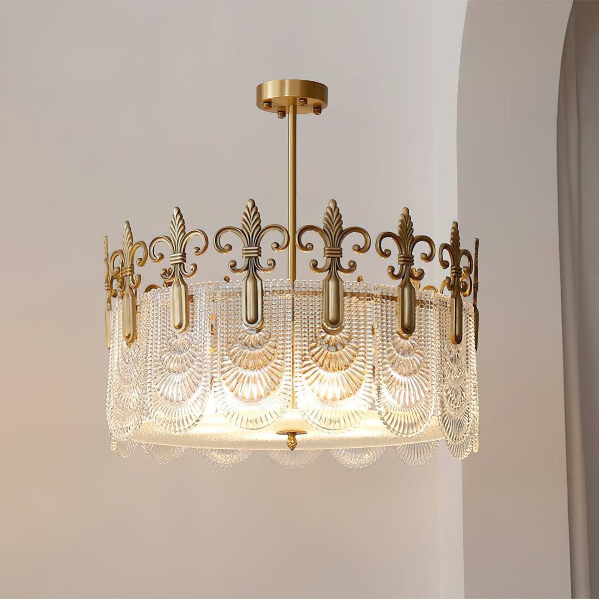 Cashaor Lustre Cristal Laiton Luxe Postmoderne
