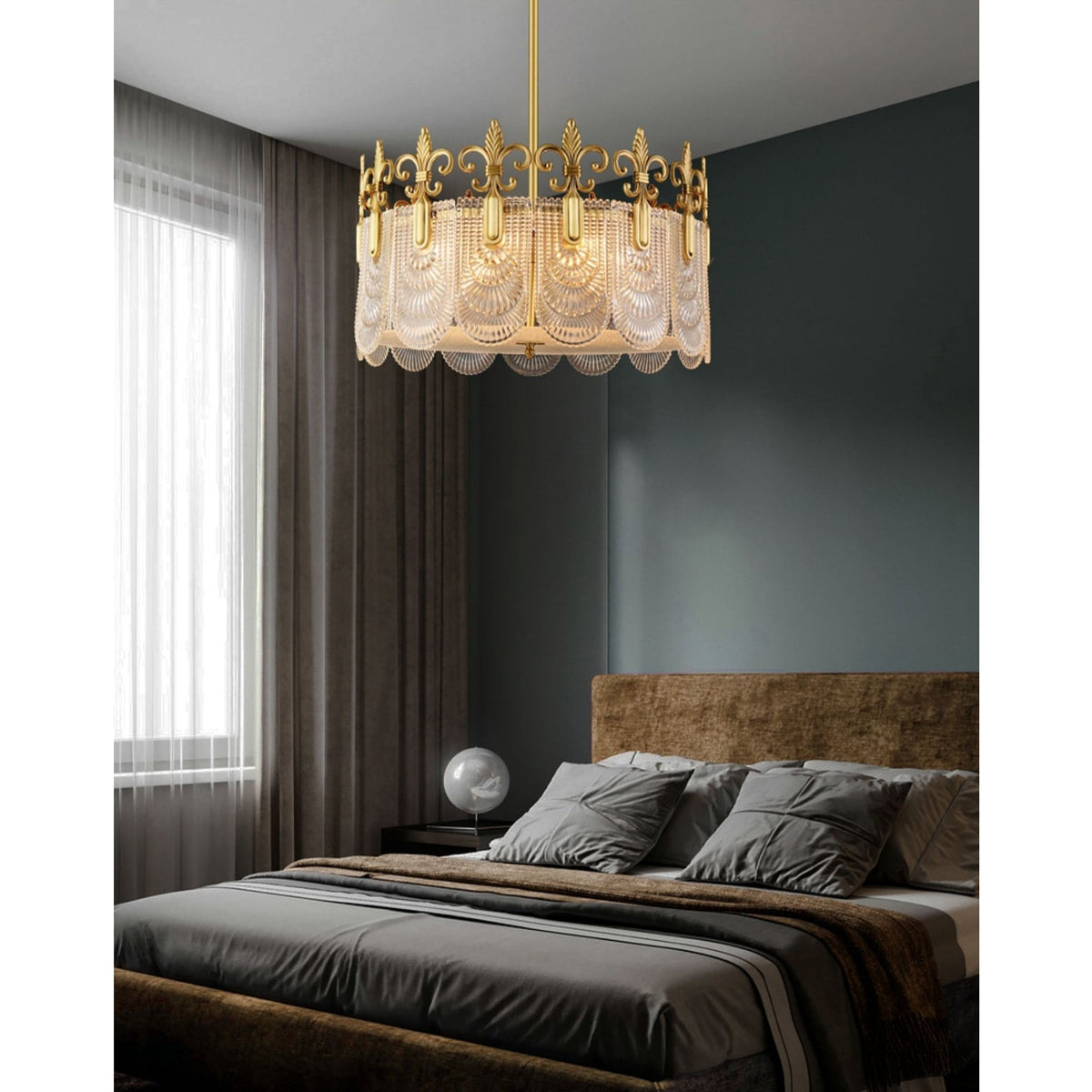 Cashaor Lustre Cristal Laiton Luxe Postmoderne