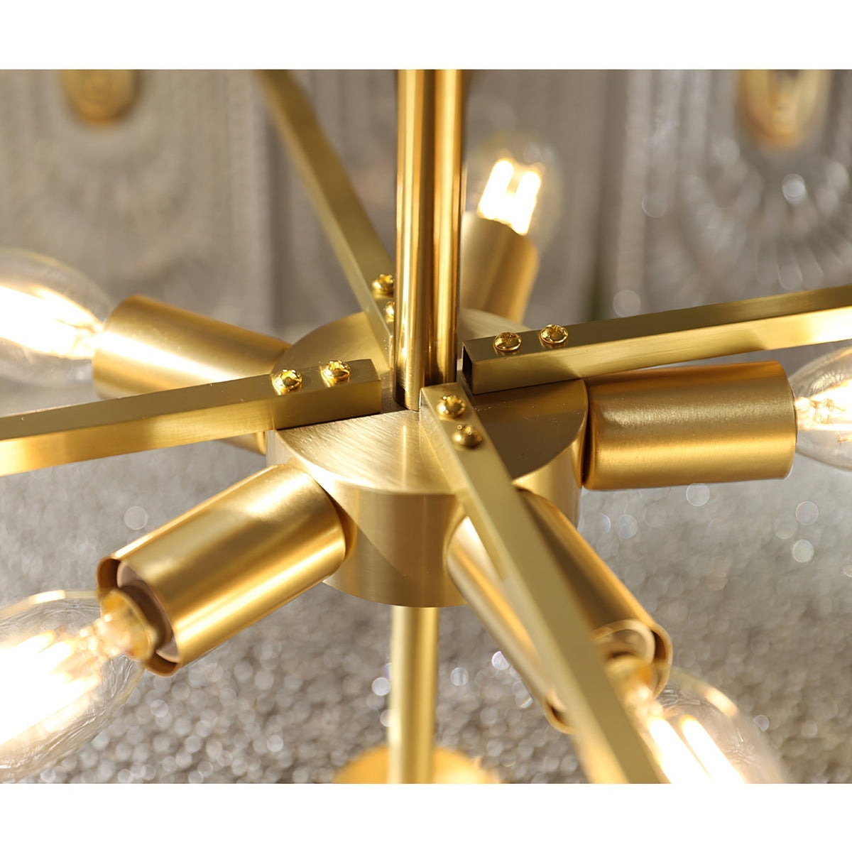 Cashaor Lustre Cristal Laiton Luxe Postmoderne