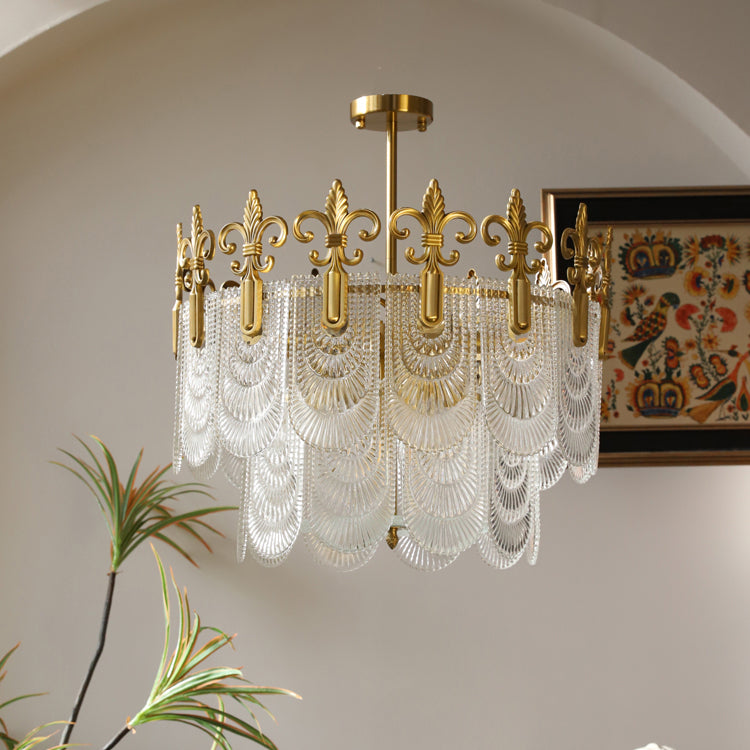 Cashaor Lustre Cristal Laiton Luxe Postmoderne
