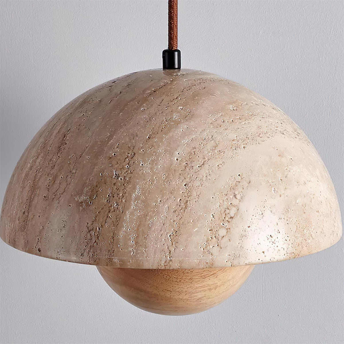 Ritta Suspension en Travertin et Bois