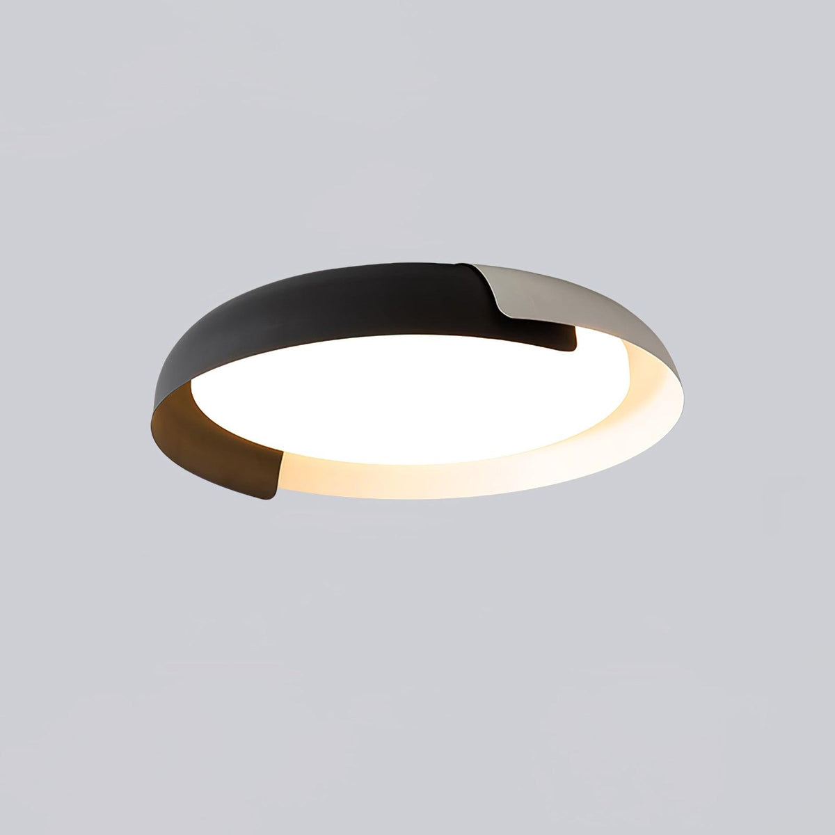 Solara Plafonnier Rond Acrylique Bois Doux Minimaliste