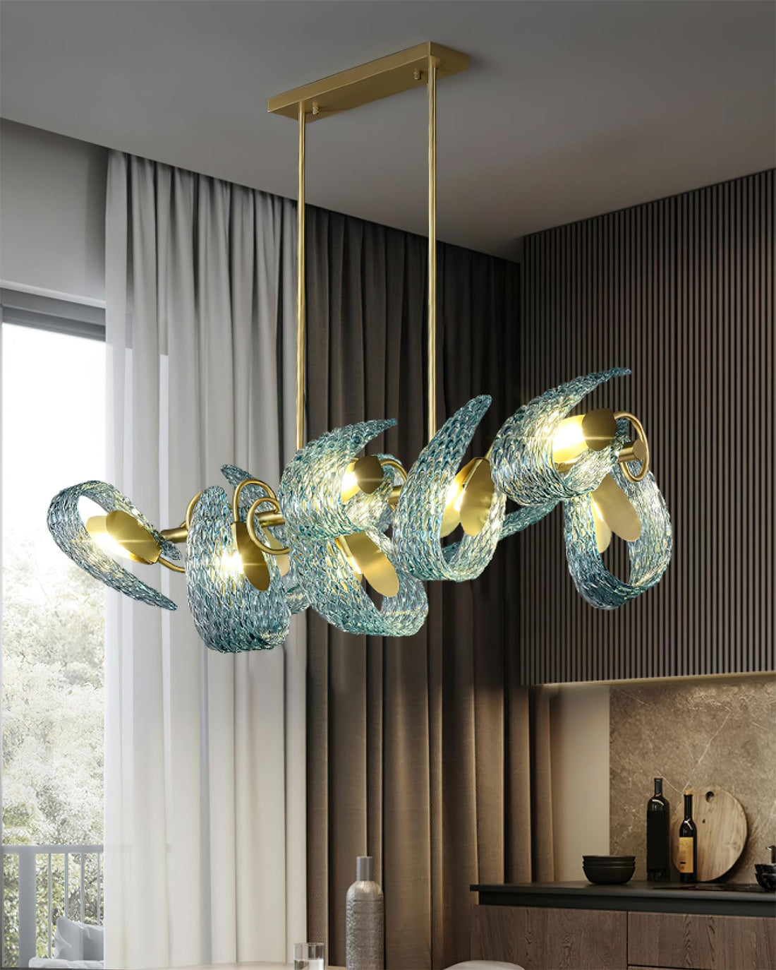 AquaLustre Lustre Contemporain en Verre