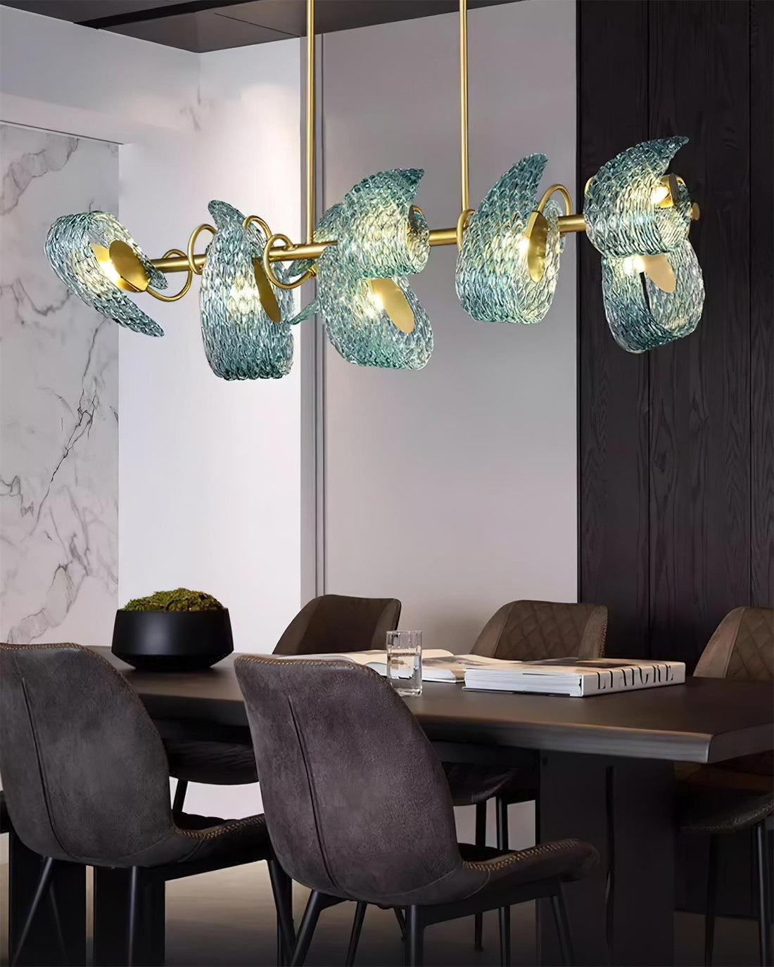 AquaLustre Lustre Contemporain en Verre