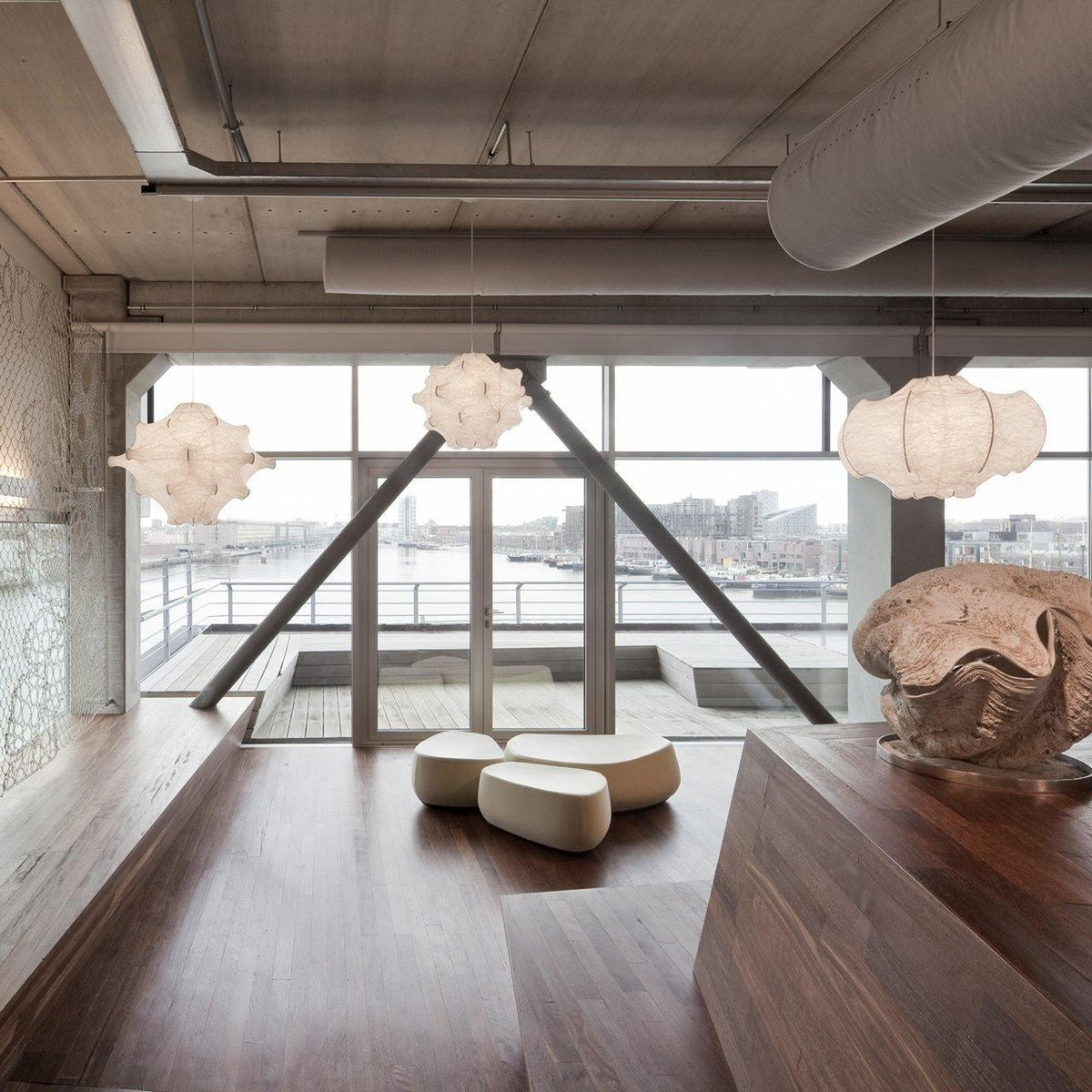 Lotus Lampe Suspendue Minimaliste en Soie