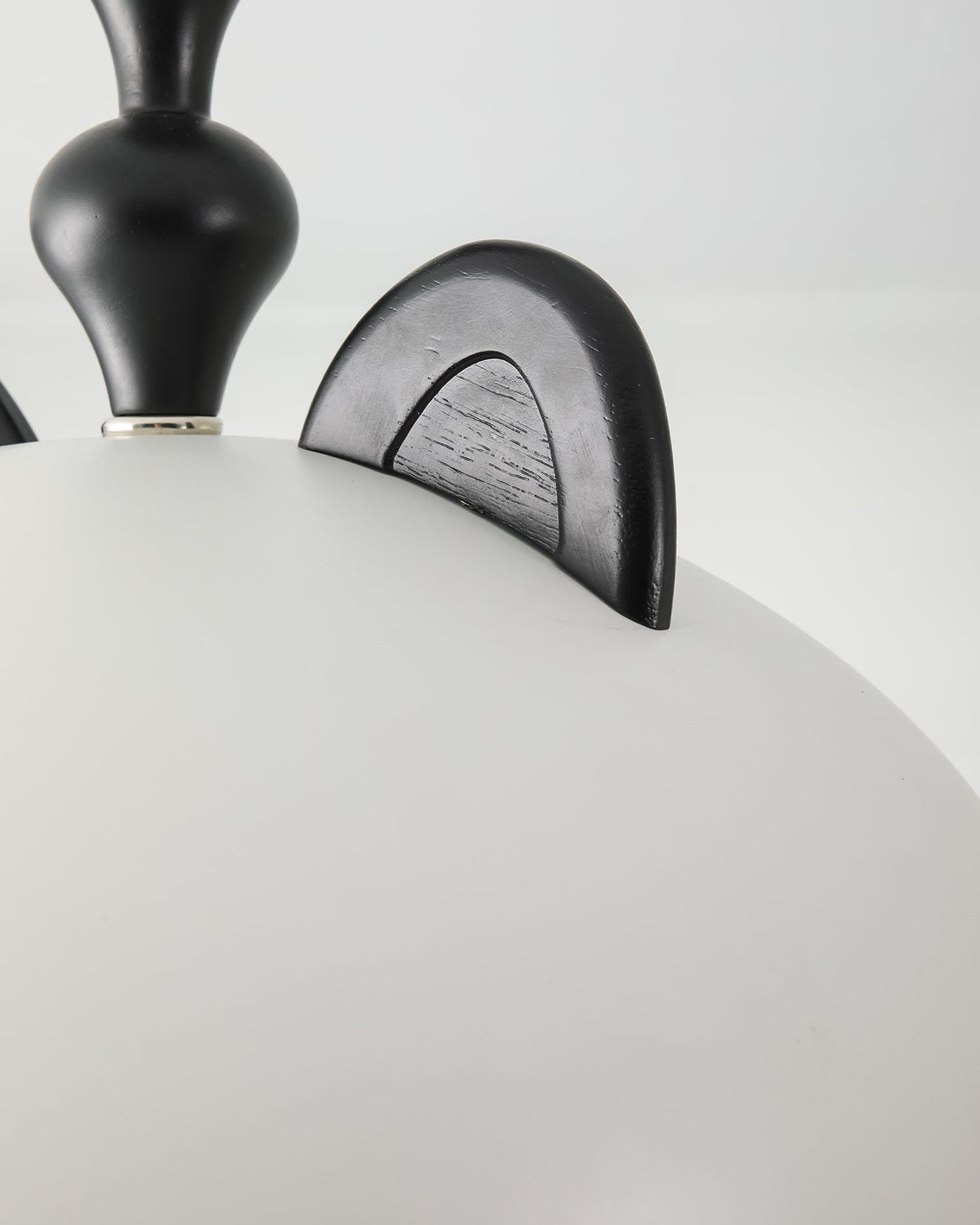 Cat Plafonnier Dôme Brillant Oreilles en Bois