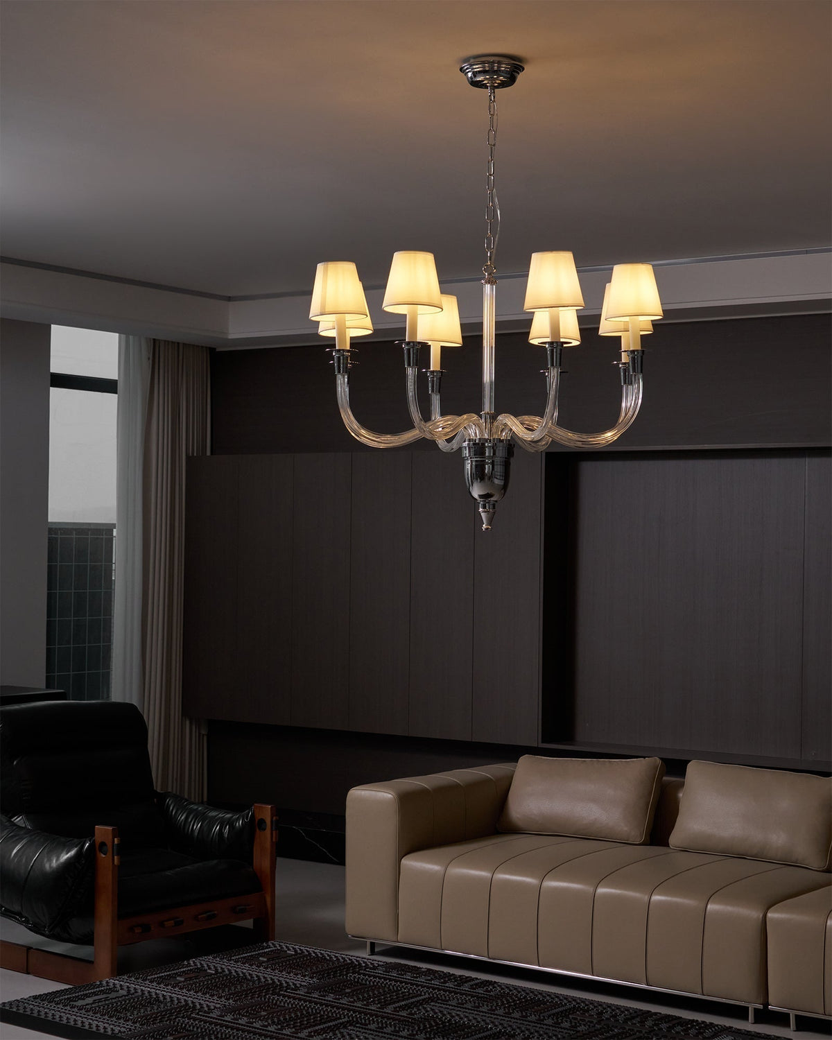 Syvinor Lustre Postmoderne Luxe Cristal Tissu