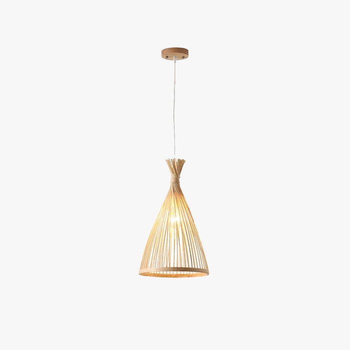 Ritta Suspension Cône Vintage, Bambo, Bois, Salon