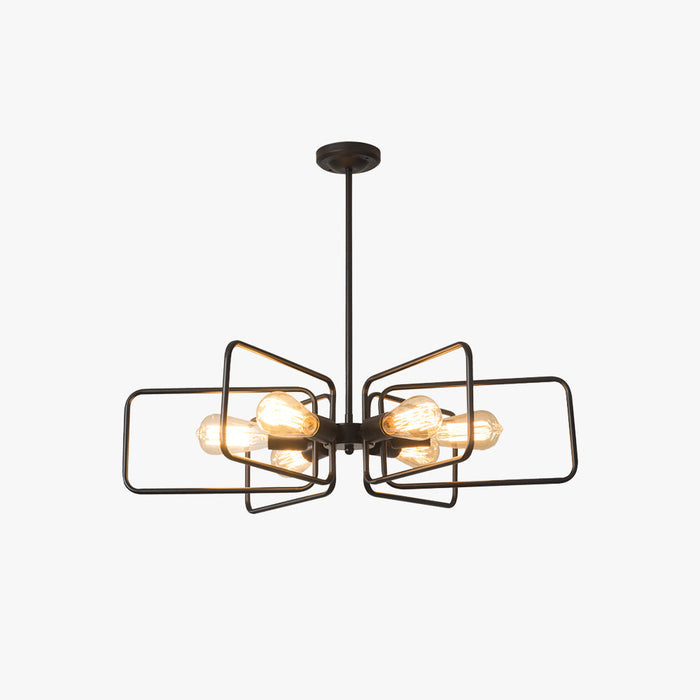 Silva Industriel LED Suspension Noir Métal Salon/Chambre À Coucher
