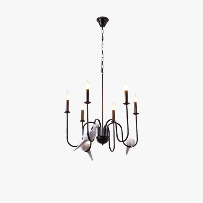 Silva Vintage Lustre Noir Métal Chambre À Coucher/Café/Salon