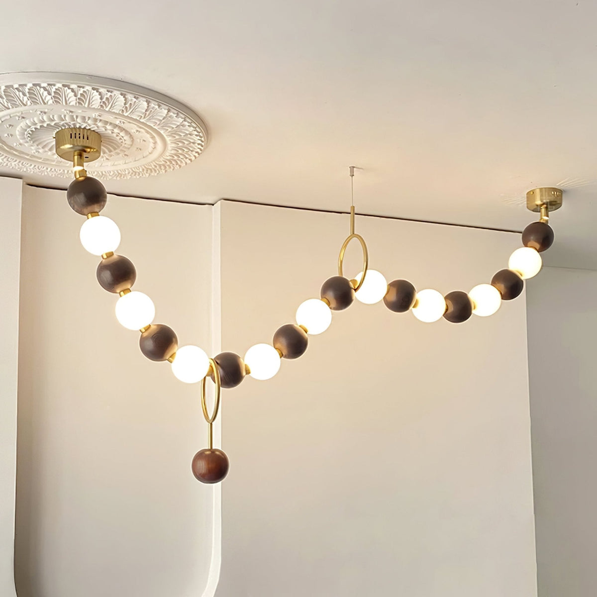 Aurora Lustre Noyer Perle Collier