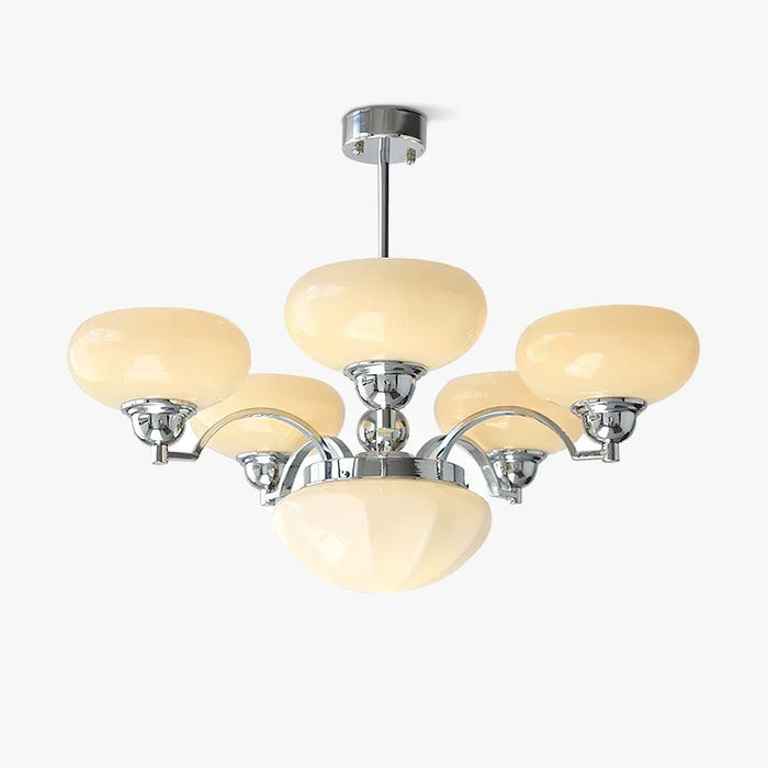 Lustra Lustre Warre Nickel Satiné Verre Fer