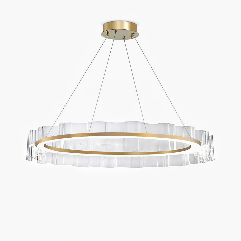 Acoustic Lustre en Verre Luxueux Moderne