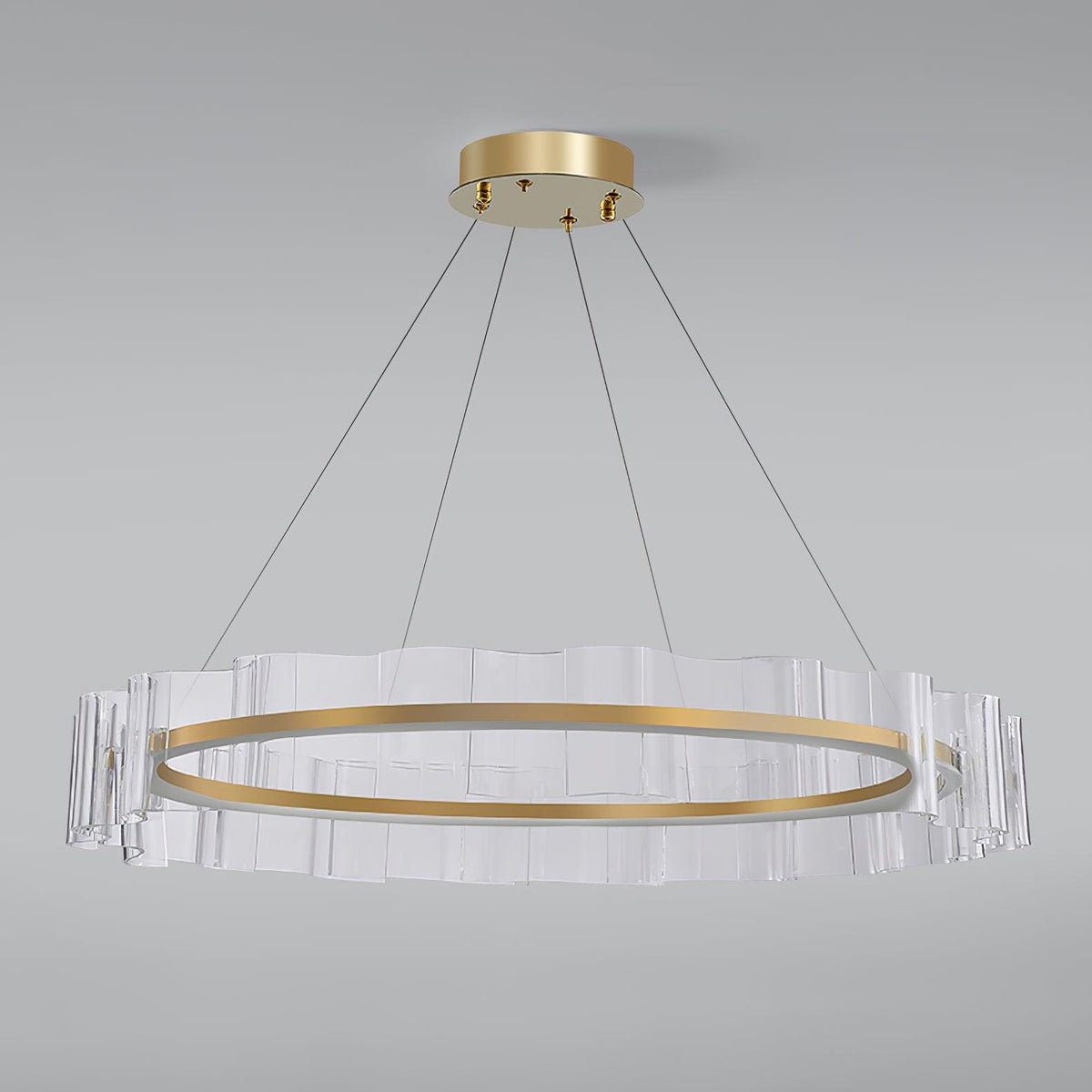 Acoustic Lustre en Verre Luxueux Moderne