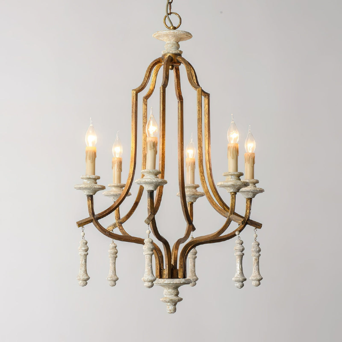 Arsoliel Lustre Métal Bois Luxe Vintage