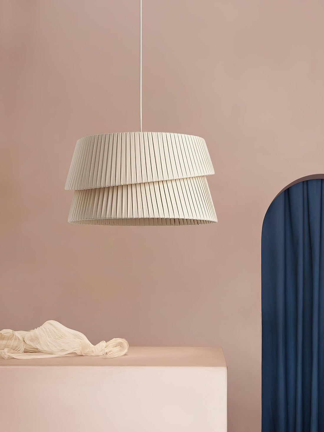 Zarion Tissu Scandinave Pendentif Lumière