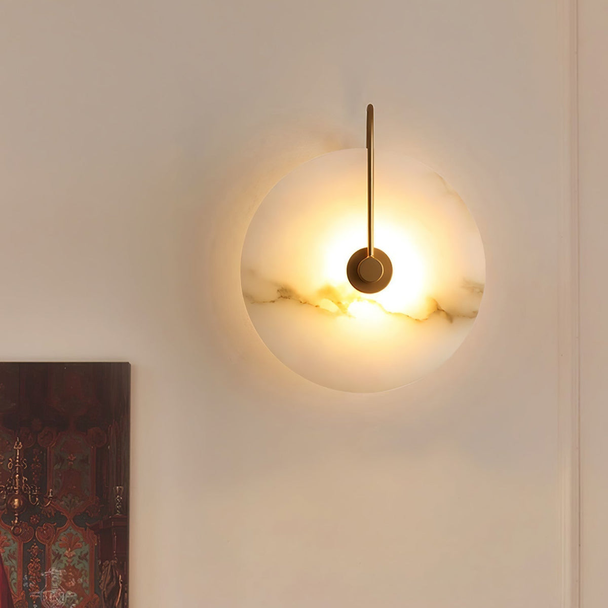 Elaris Applique Murale Globe en Albâtre