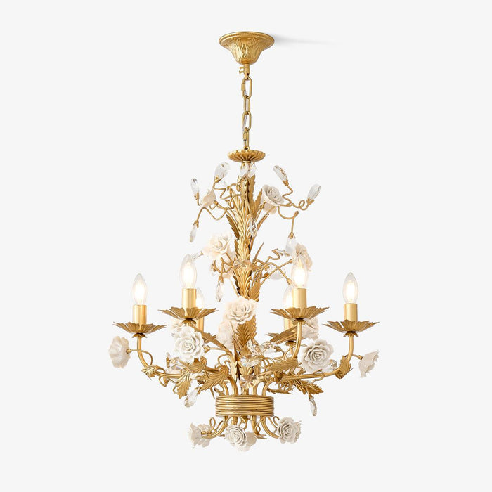 Lustra Lustre Cristal Rose Blanc