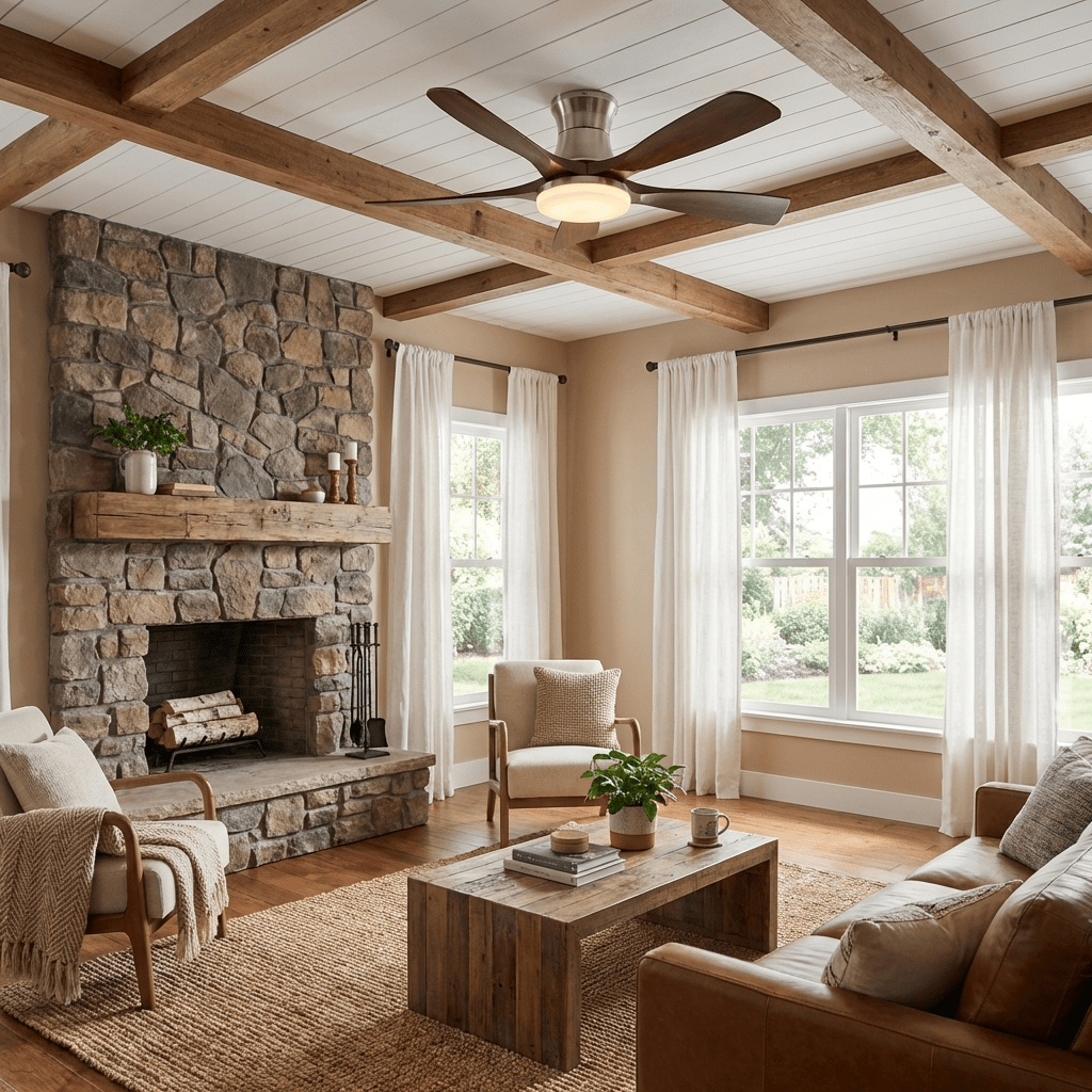 Ventilateur de plafond Hudson à 5 pales avec lumière