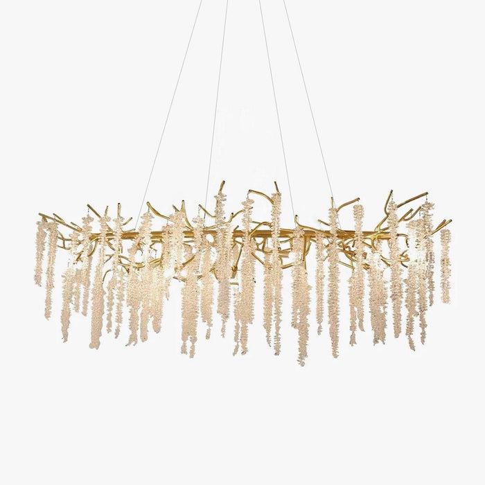 Solara Lustre Fleur de Glycine en Cristal