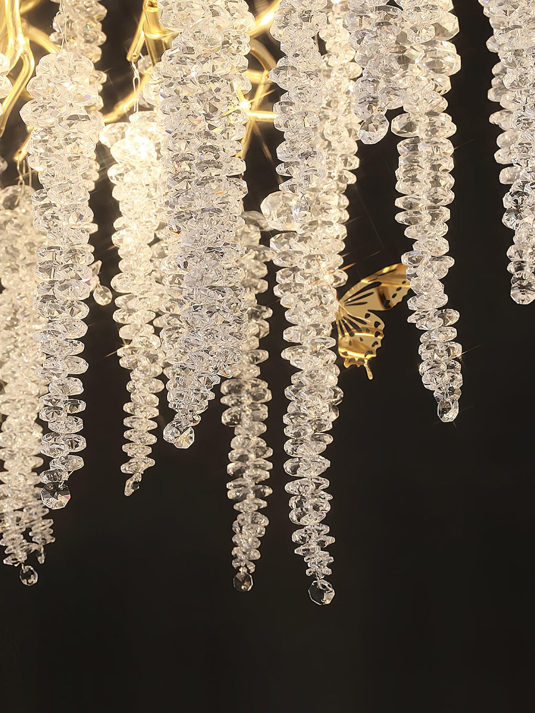 Solara Lustre Fleur de Glycine en Cristal