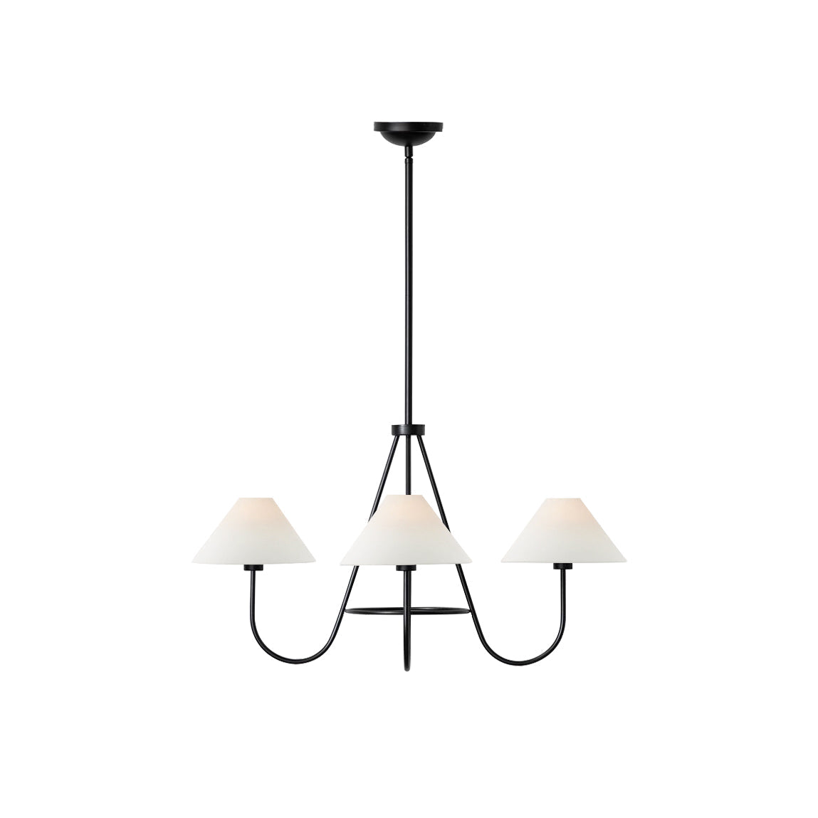 Ellaeara Lustre Tissu Noir Industriel Vintage