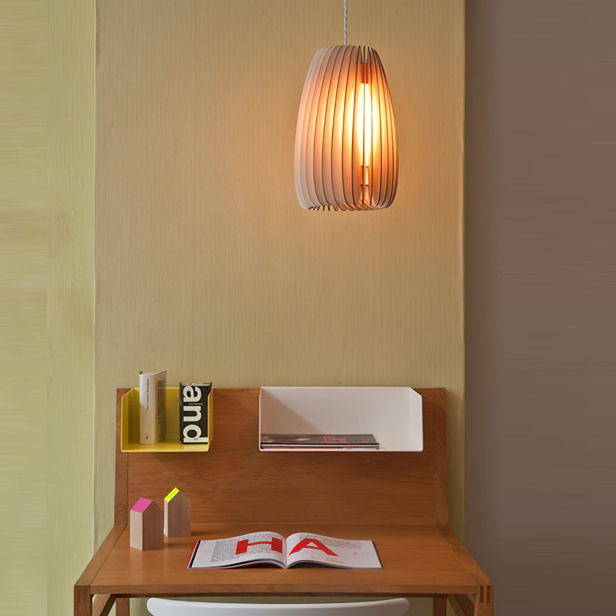 Vovene Élégance Unique Sphère Bois Suspension