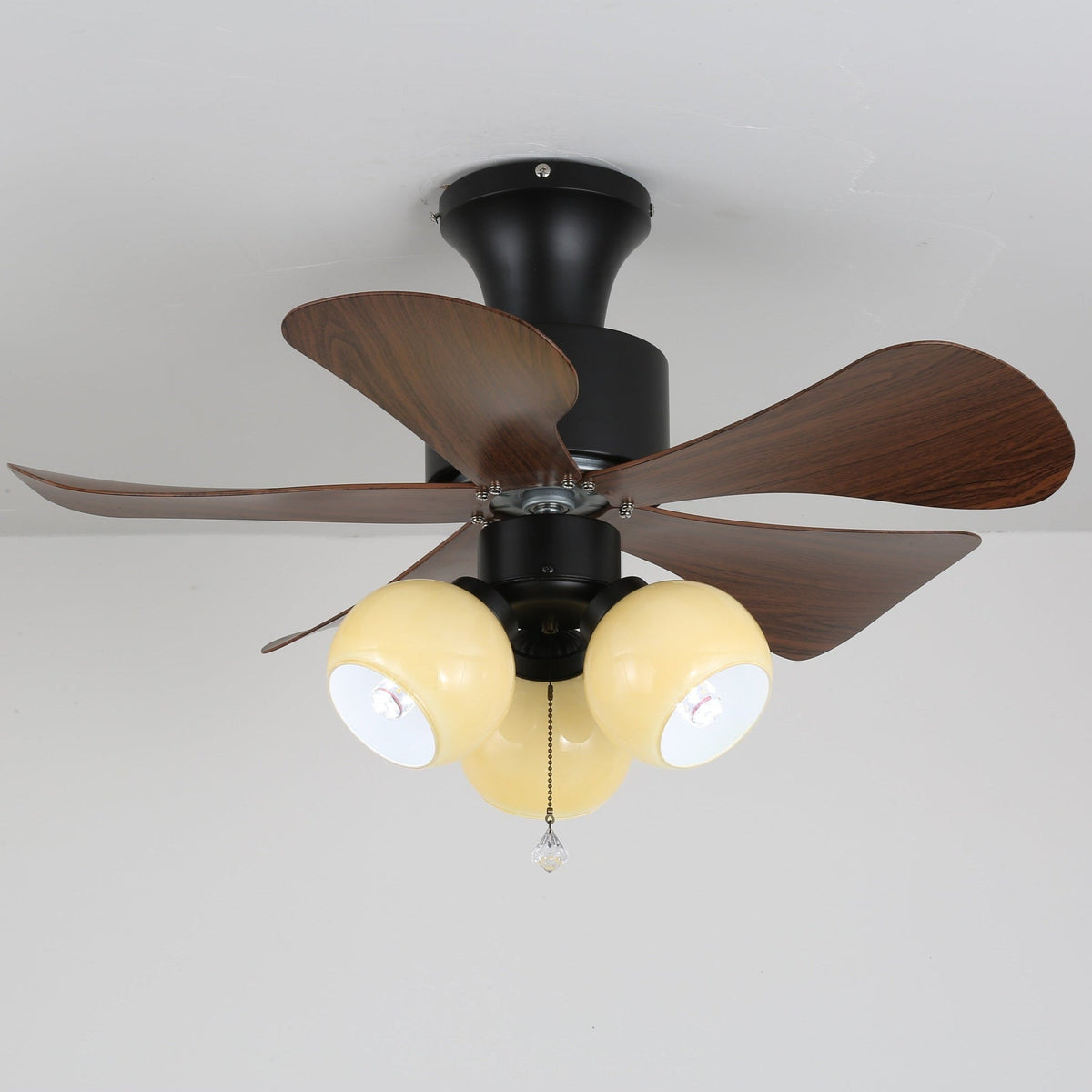 Plafonnier Ventilateur Lunara en Bois Vintage