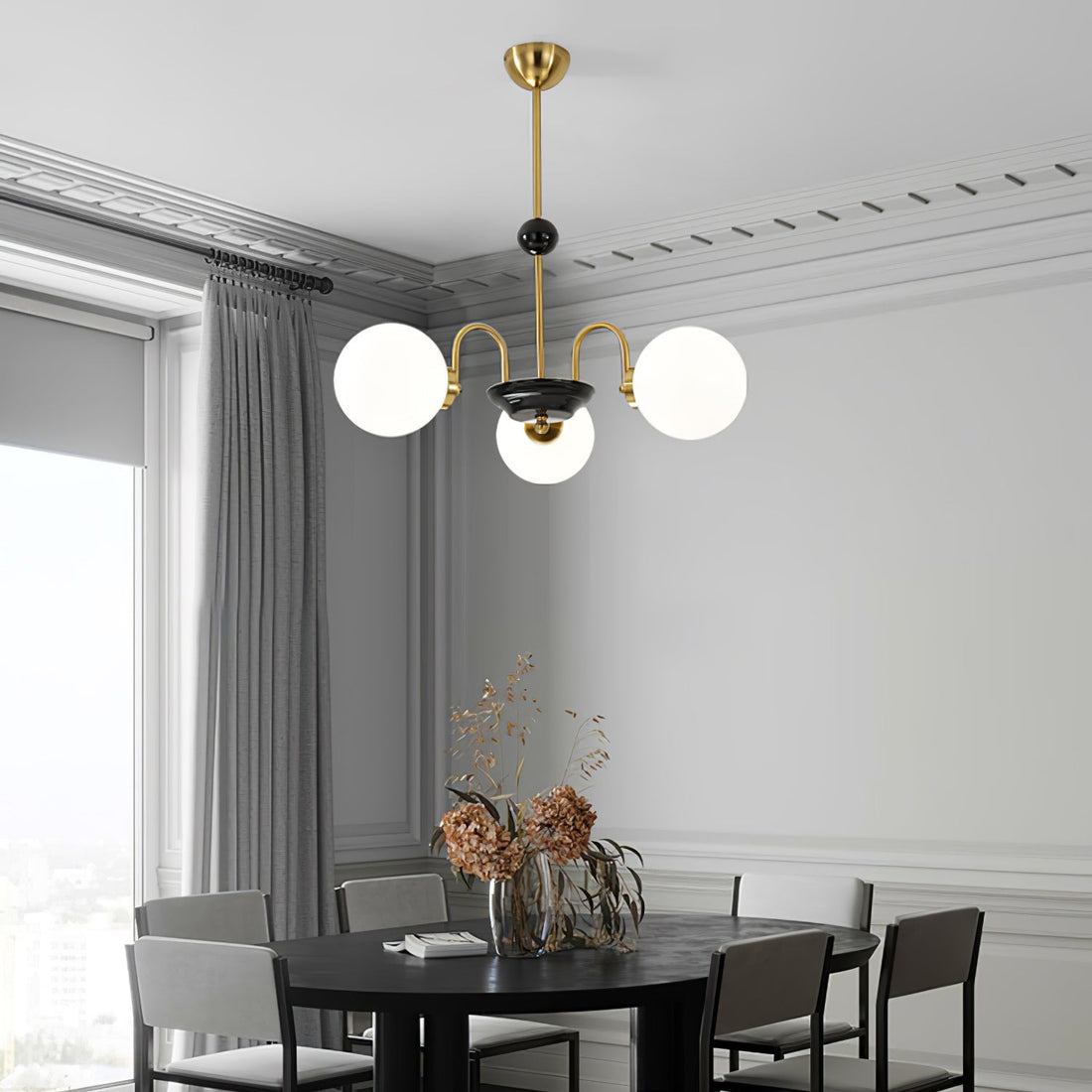 Lustra Lustre Cadre en Tige et Blanc