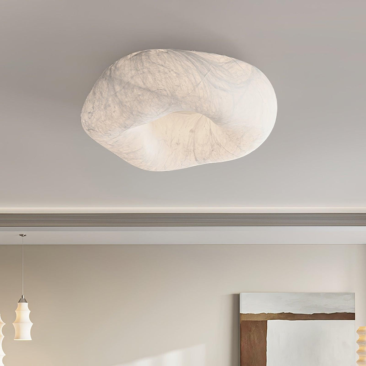Yunduo Plafonnier Soie Nuage Forme Moderne
