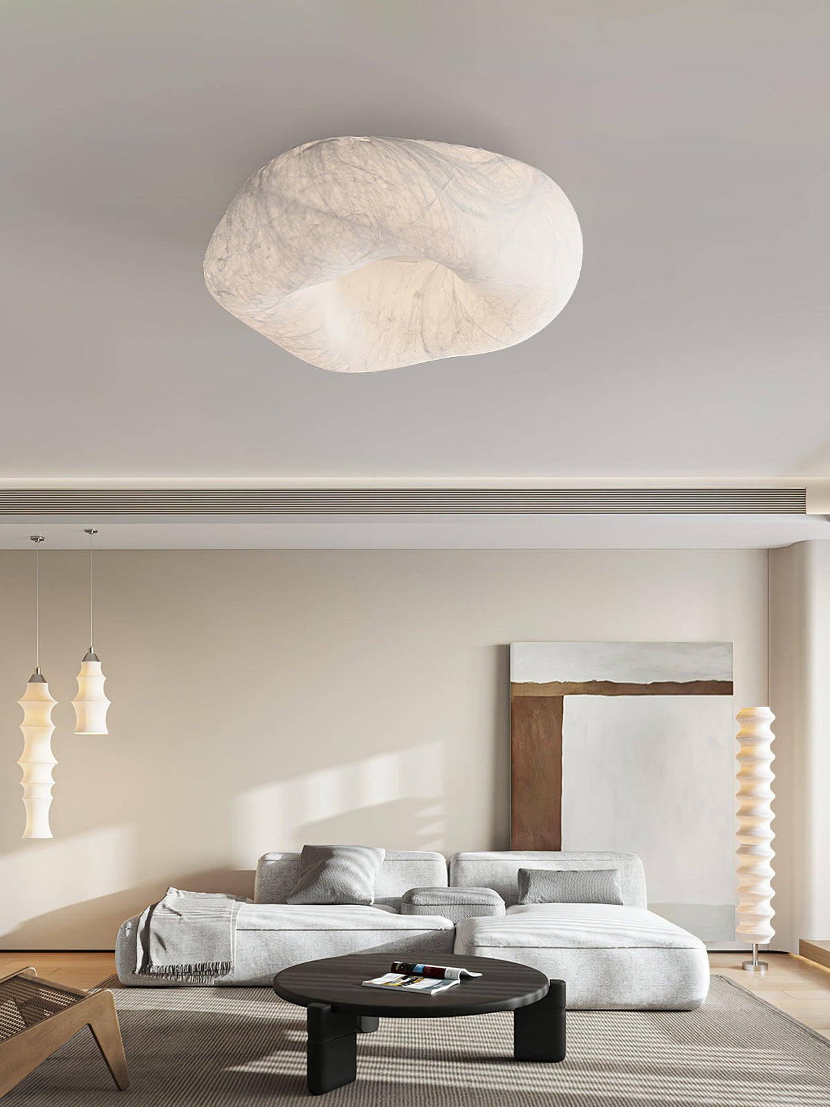 Yunduo Plafonnier Soie Nuage Forme Moderne