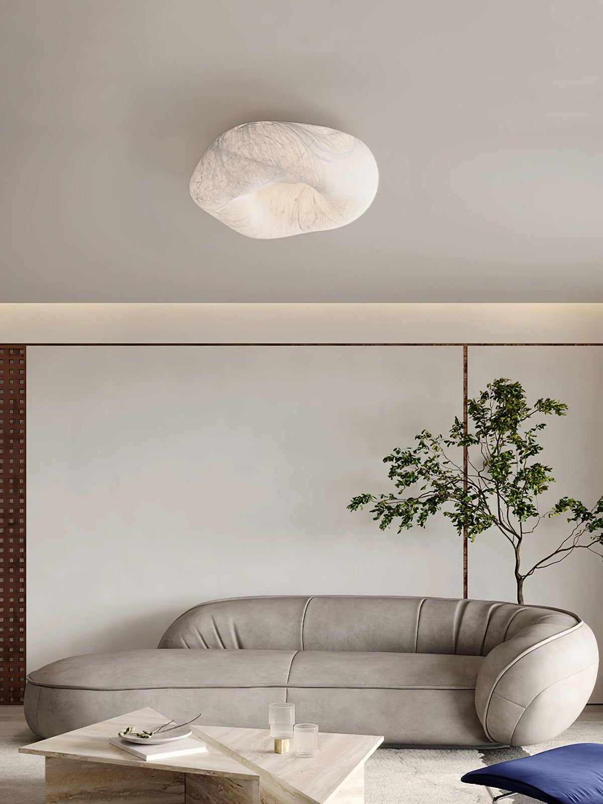 Yunduo Plafonnier Soie Nuage Forme Moderne