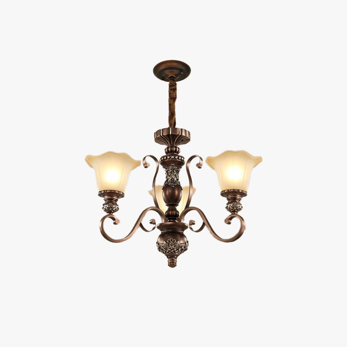 Arisha Rétro Fleur Suspension Métal Verre Salon Chambre à Coucher