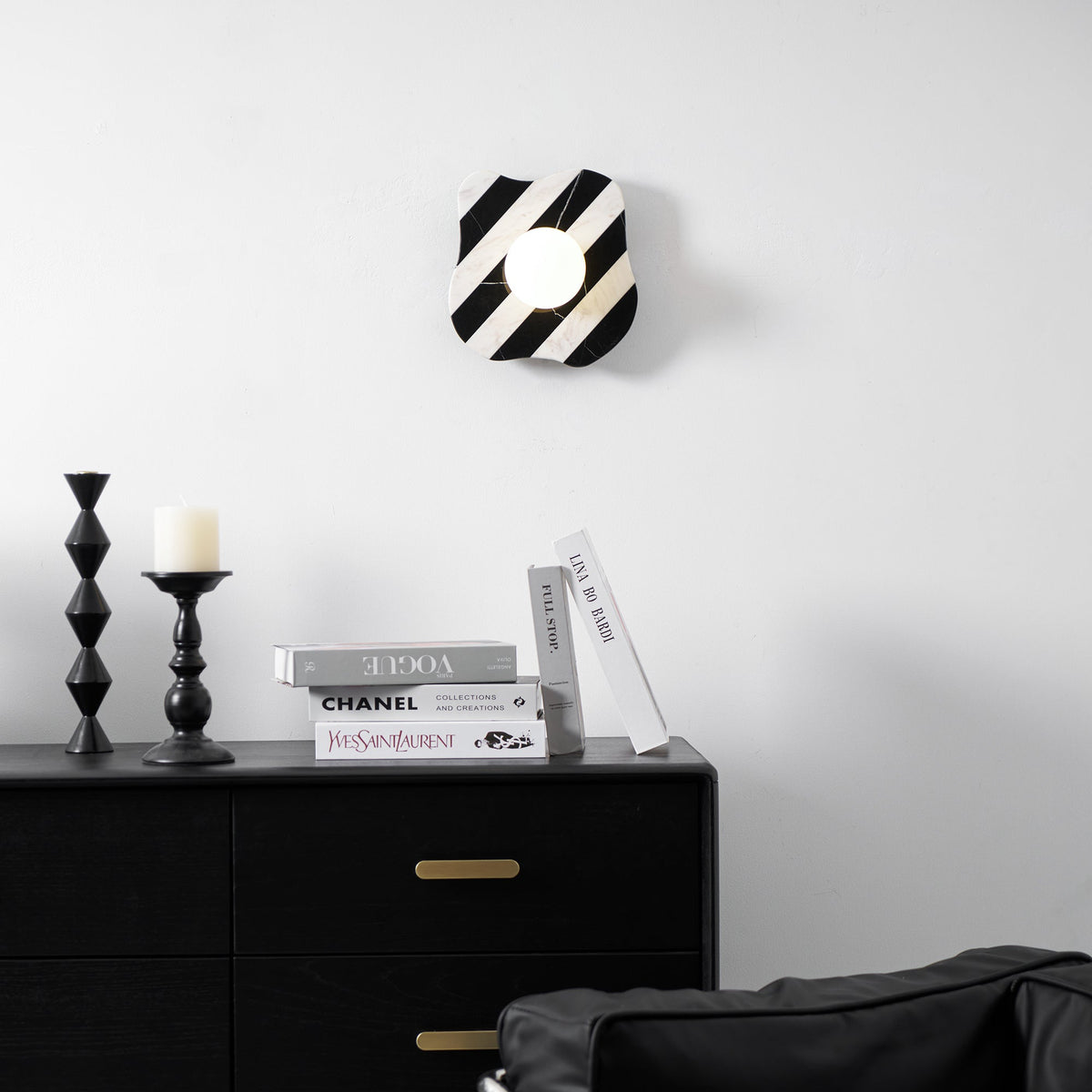 Curinis Applique Murale Marbre Zebra Verre