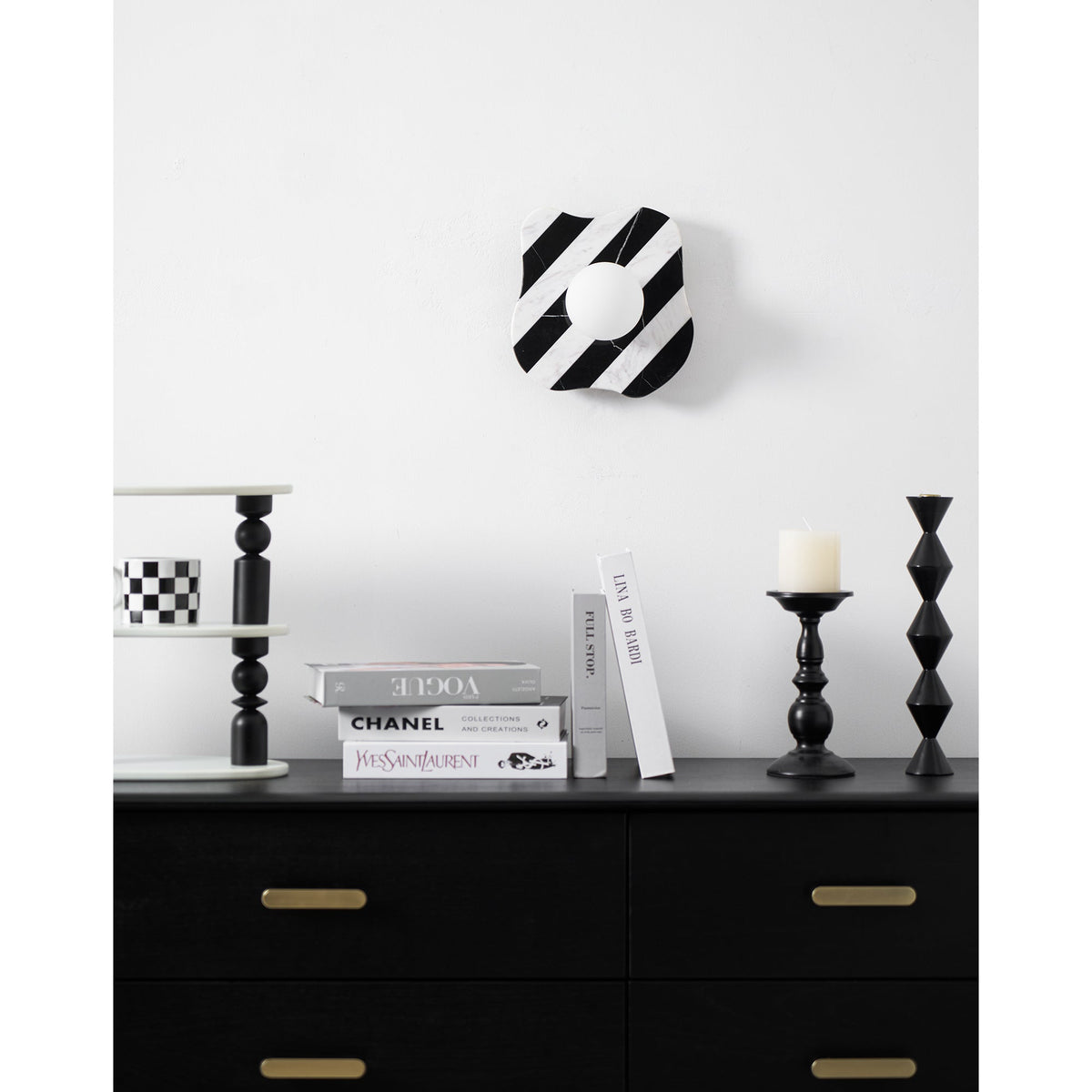 Curinis Applique Murale Marbre Zebra Verre