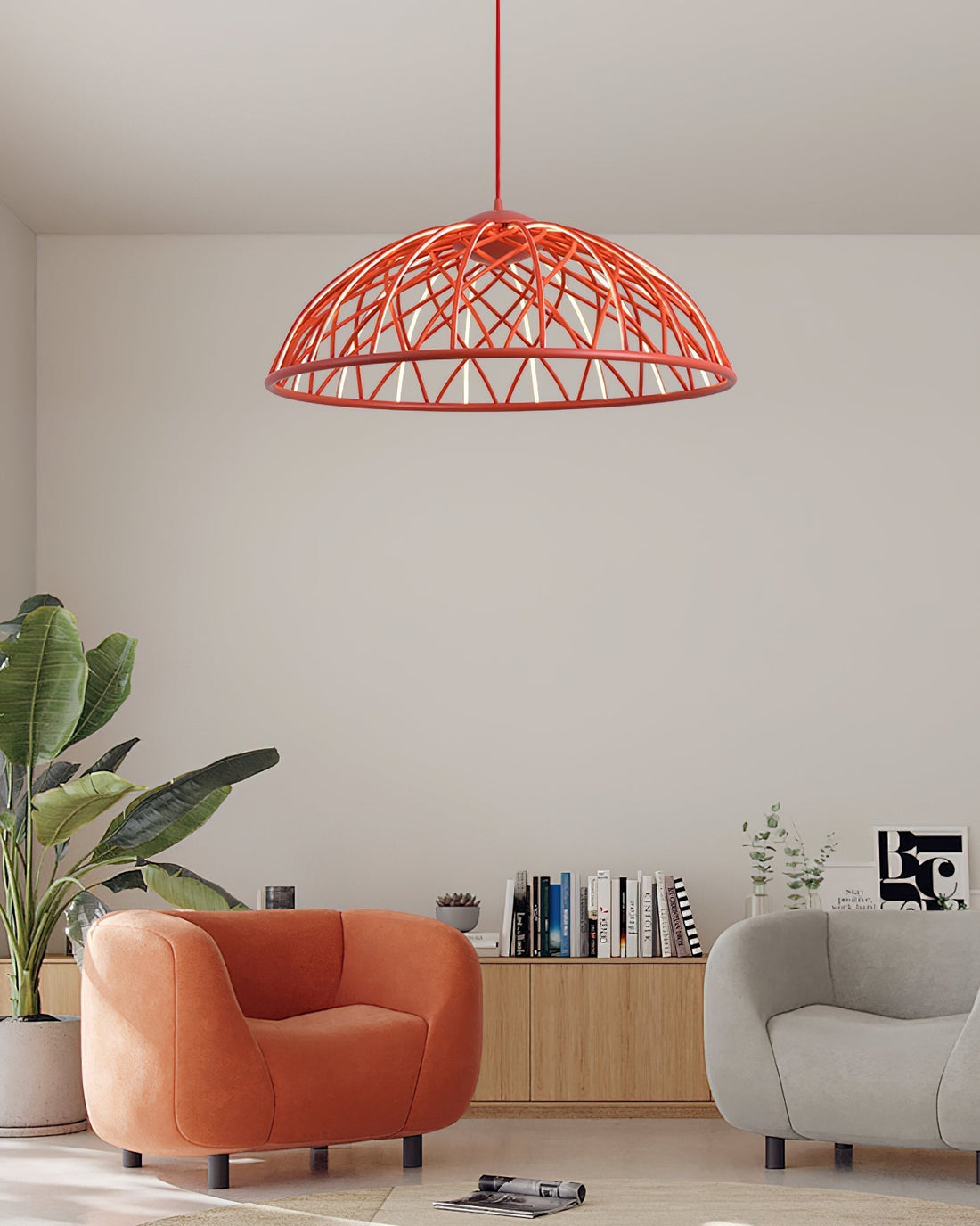 Zeela Suspension Minimaliste Bois et Verre