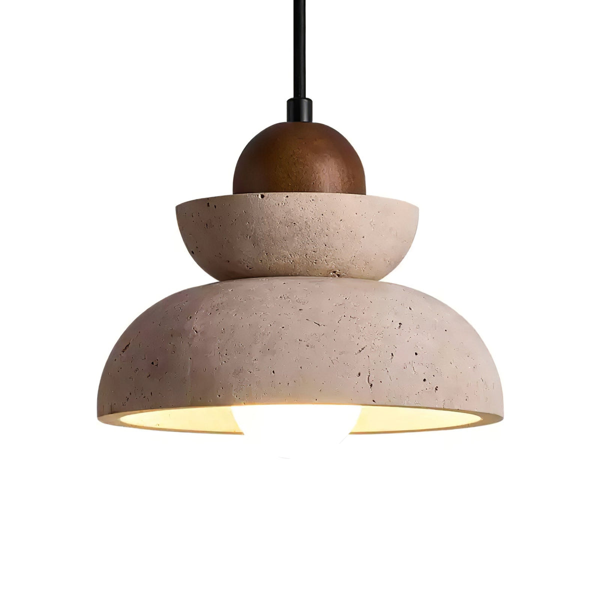 Zophaos Étagé-Cloche Travertin Pendentif Lumière