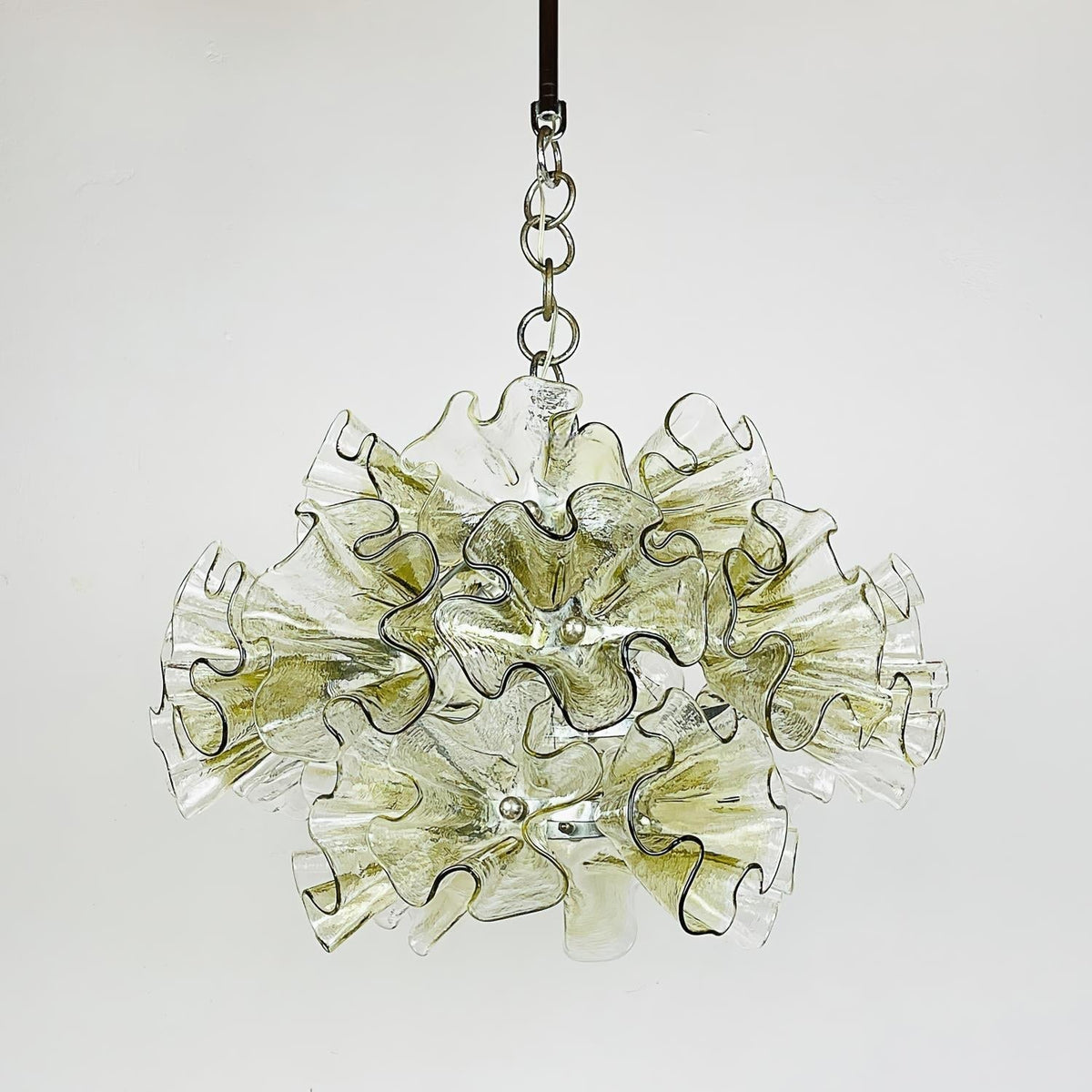 Zerelle Suspension Verre Froncé Fleur