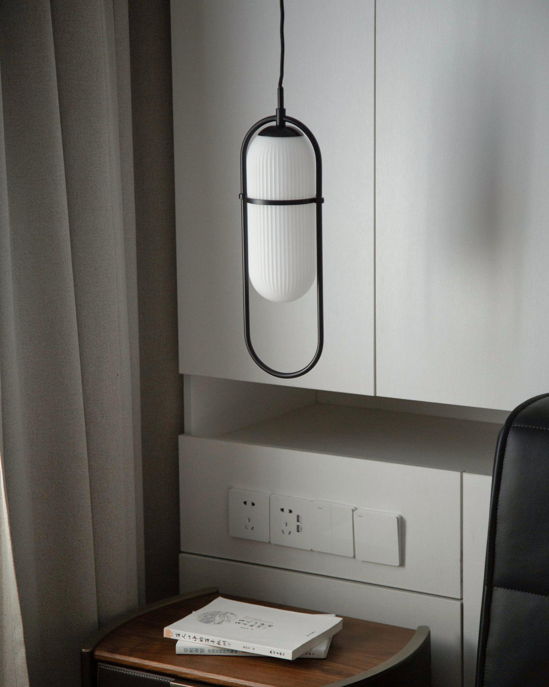 Zesta Lampe Suspendue Verre Rainuré Minimaliste