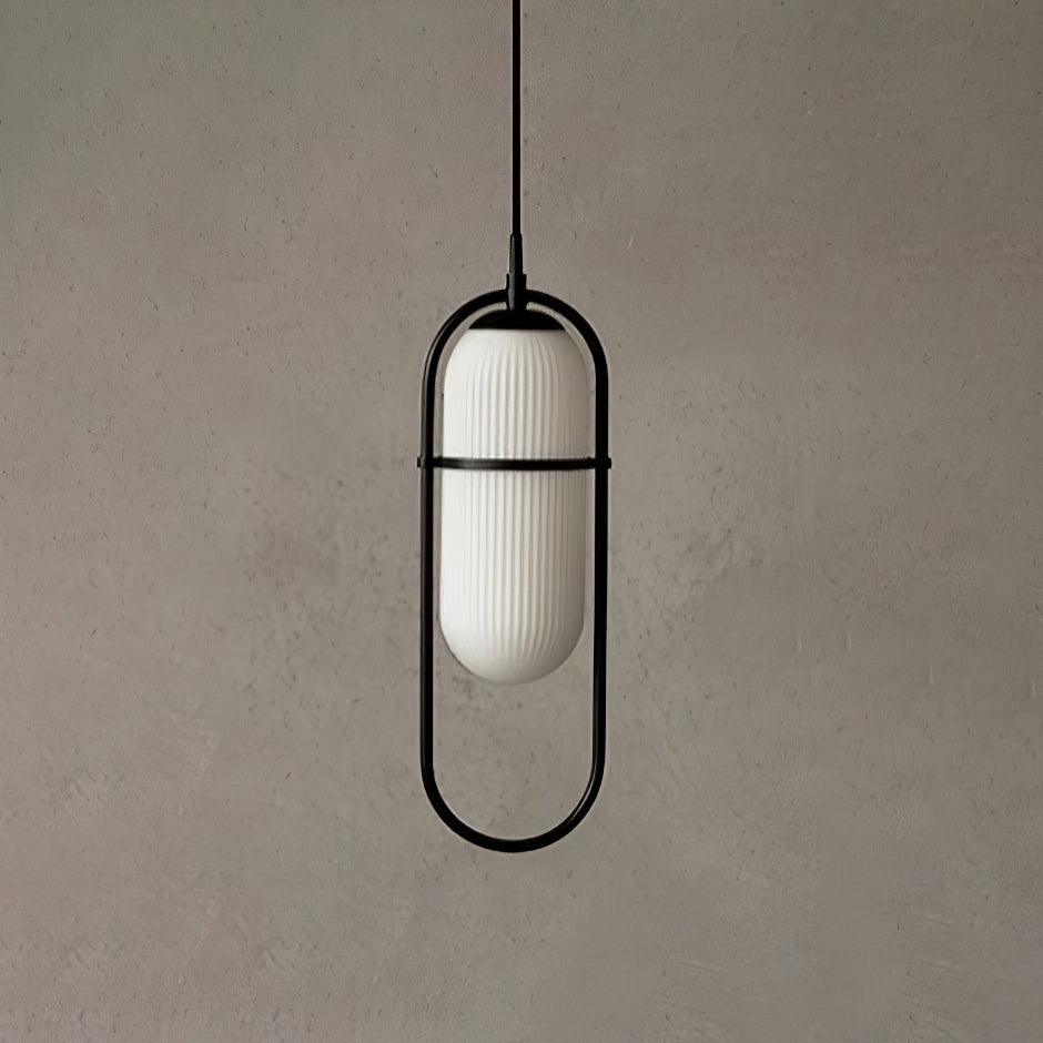 Zesta Lampe Suspendue Verre Rainuré Minimaliste