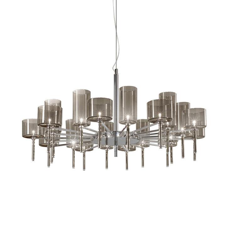 Zonia Lustre Disposition de Cylindres en Verre Chrome