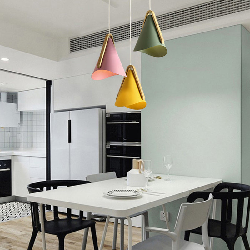 Valentina Suspension 5 Couleurs, Bois/Métal Vert/Rose Salon