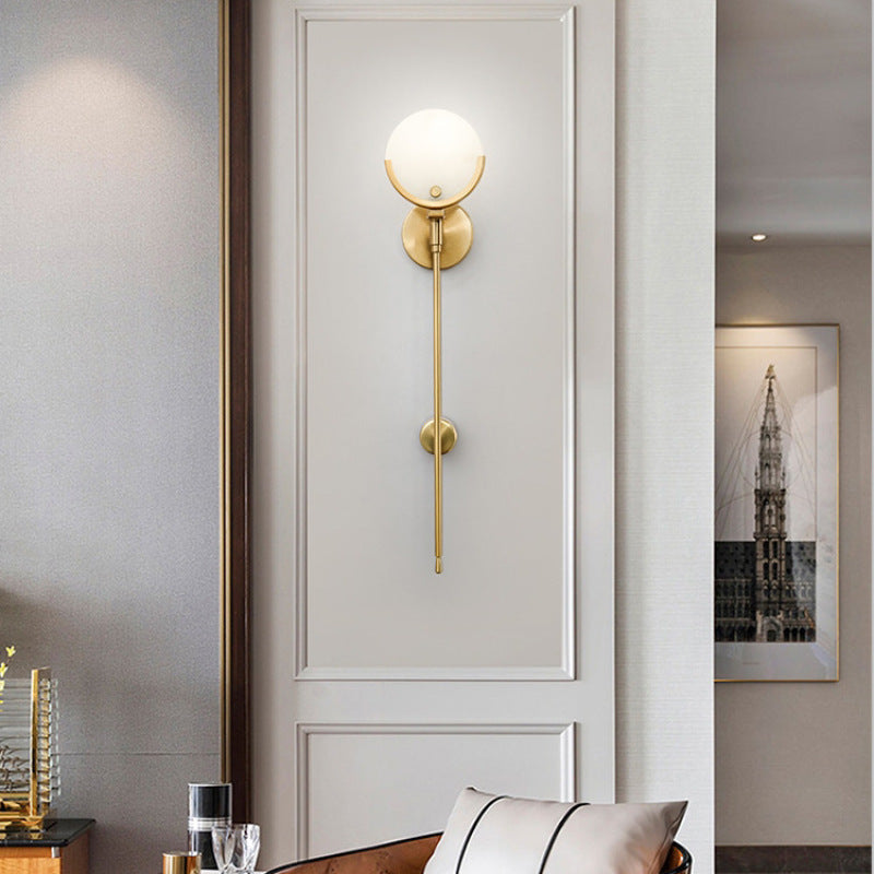 Valentina Applique Murale Globe Moderne Métal/Dolomite Or Chambre