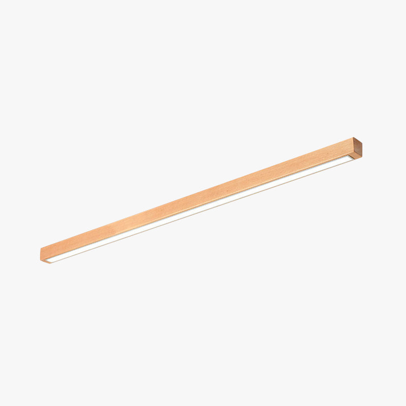 Urien Plafonnier Longue Linéaire Simple. Bois. Couloir/Chambre